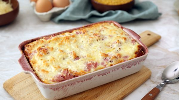 Gratin de coquillettes au jambon