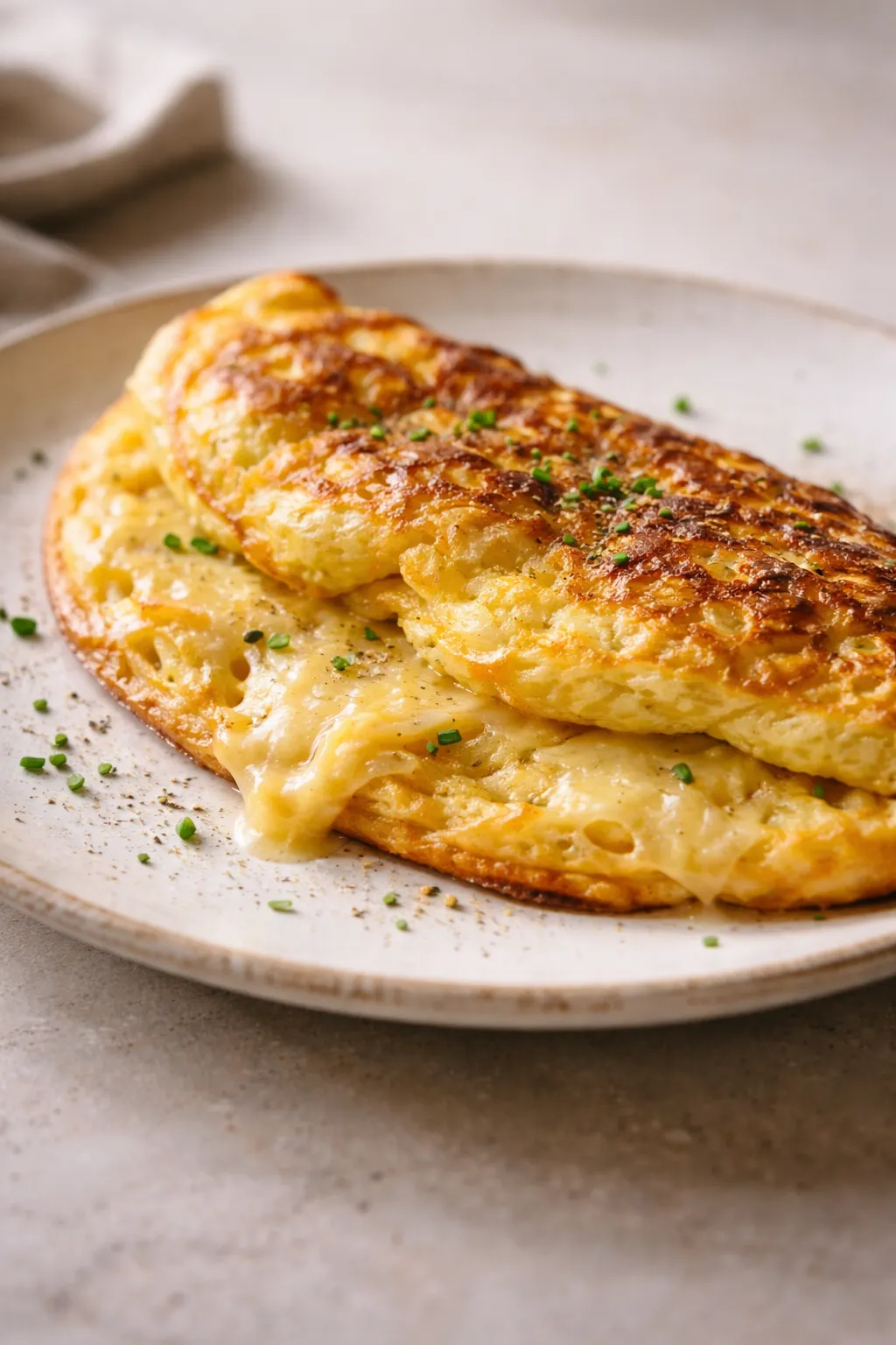 Omelette soufflée au fromage